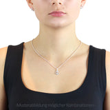 Glaube Liebe und Hoffnung Anker Anhänger aus Silber mit Zirkonia
