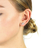 Infinity Ohrstecker aus Silber mit Zirkoniapavée