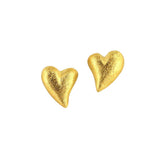 Crown of my Heart Herz Ohrstecker aus Silber goldplattiert