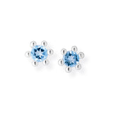 Crown of my Heart Mini Kronen Ohrstecker aus Silber mit Topas