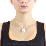 Crown of my Heart großer Herz Anhänger aus Silber