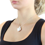 Crown of my Heart großer Herz Anhänger aus Silber
