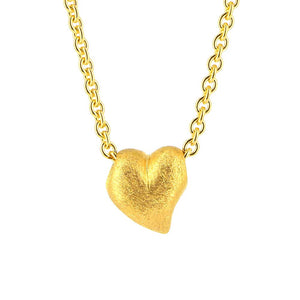 Crown of my Heart mini Herz Anhänger aus Silber goldplattiert
