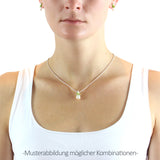 Green Froggy mini Anhänger aus Silber mit Brandlack und weißer Muschelkernperle