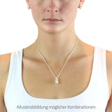 Pearl of Angels kleiner schlafender Engel Anhänger aus Silber mit weißer Muschelkernperle