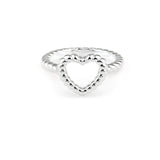 Seaside Herz Ring in Tauoptik aus Silber
