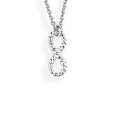 Seaside Infinity Anhänger in Tauoptik aus Silber