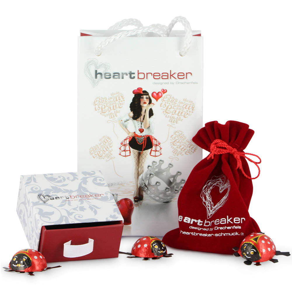 Hildegard K Rosen Ohrstecker aus Sterlingsilber mit Rubin – Heartbreaker  Schmuck