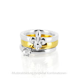 Style & Go Steckring klassischer Ring aus Silber goldplattiert