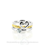 Style & Go Steckring Kugel Ring aus Silber goldplattiert
