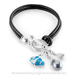 Sealife Maxi Charm aus Silber mit grauer Muschelkernperle und Karabiner