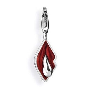 Sexy Charm Lippe aus Silber mit Brandlack und Karabiner