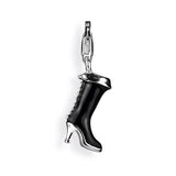 Sexy Charm Stiefel aus Silber mit Brandlack und Karabiner