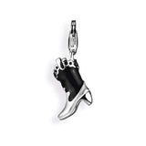 Sexy Charm Cowboy Stiefel Silber mit Brandlack Schwarz.
