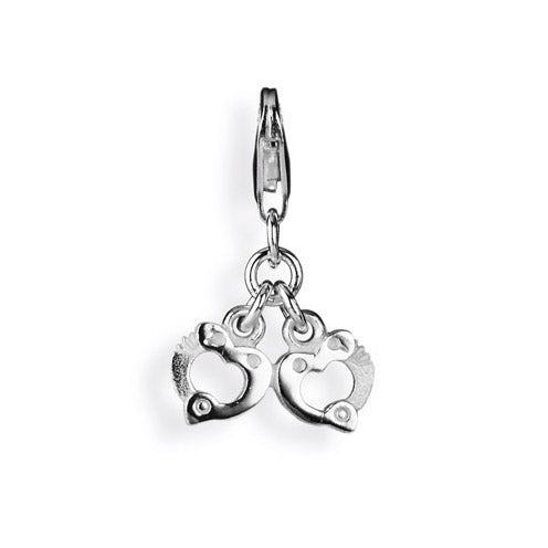 Sexy Charm Handschellen aus Silber mit Karabiner