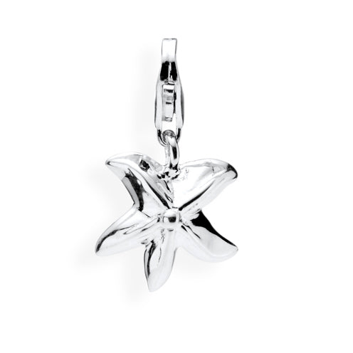 Sealife Charm Seestern aus Silber mit Karabiner