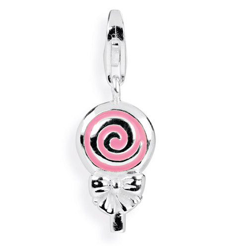 Märchen Charm Lolly aus Silber mit Brandlack und Karabiner