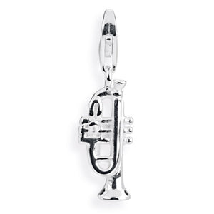 Music Charm Trompete aus Silber mit Karabiner