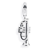 Music Charm Trompete aus Silber mit Karabiner
