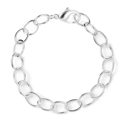 Großes Anker Armband aus Silber mit Karabiner in der Länge 20 cm