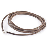 Lederband taupe mit silbernen Endkappen