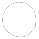 Zarte Ankerkette 1,5 mm aus Silber rhodiniert in der Länge 45 cm mit Federring