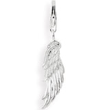Fly with Me Maxi Charm Flügel aus Silber mit Zirkoniapavée und Karabiner