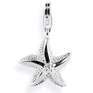 Sealife Maxi Charm Seestern aus Silber mit Karabiner