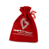 Heart Charm Herz mit Überschlag aus Silber Brandlack und Karabiner