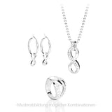 Infinity Einhänger für Creolen aus Silber mit Zirkoniapavée