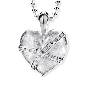 My only One mittlerer Herz Anhänger aus Silber mit Zirkoniapavée