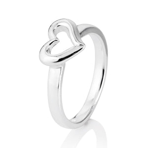 Deep in my Heart Herz Ring aus Silber