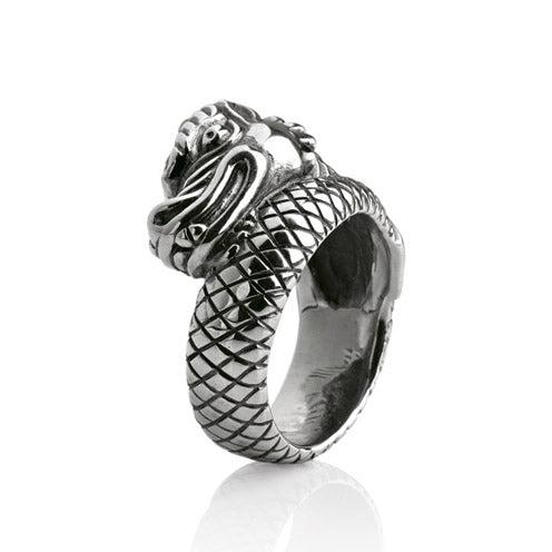 Dragon Drachen Ring aus Silber geschwärzt