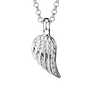Fly with Me breiter Flügel Anhänger aus Silber mit Zirkoniapavée