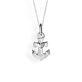 Glaube Liebe und Hoffnung mini Anker Anhänger aus Silber