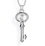 Key to my Heart großer Schlüssel Anhänger mit Engel und weißem Zirkoniapavée