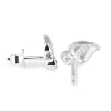 Lebensbaum Ohrstecker aus Silber mit grünem Zirkonia