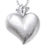 Crown of my Heart XXL Herz Anhänger aus Silber