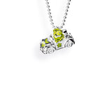 MINI Anhänger Frosch im Auto aus Silber mit Brandlack