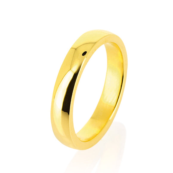 Style & Go Steckring klassischer Ring aus Silber goldplattiert