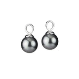 Style & Go Einhänger für Creolen aus Silber mit grauer Muschelkernperle