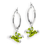 Green Froggy Frosch Einhänger für Creolen aus Silber mit Brandlack