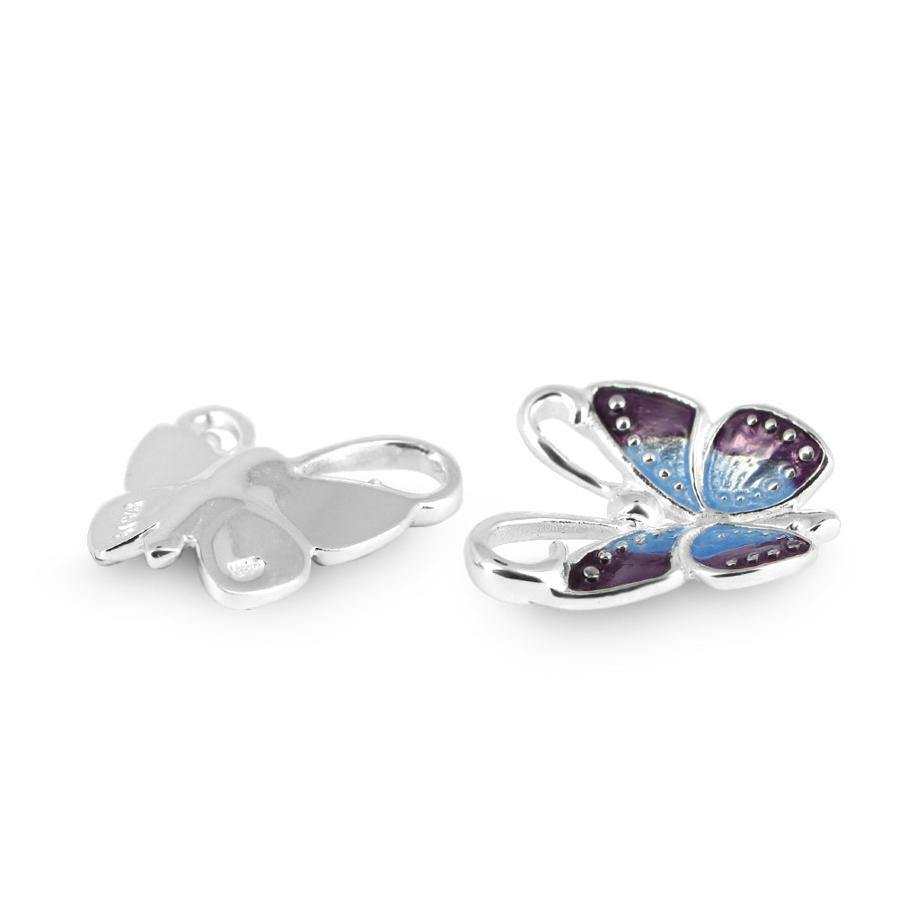 Schmetterling Einhänger für Creolen aus Silber mit Brandlack – Heartbreaker  Schmuck