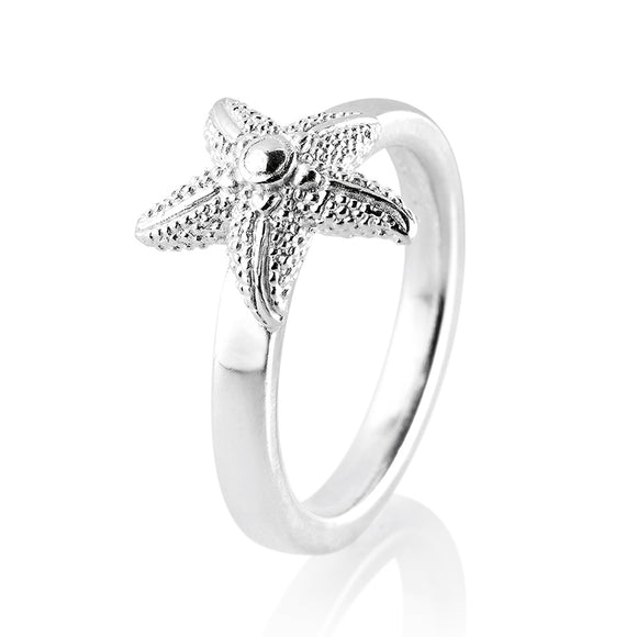 Sealife Seestern Ring aus Silber