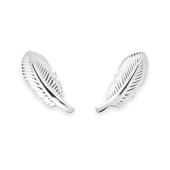 Light as a Feather Feder Ohrstecker aus Silber