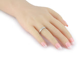 Windrose Bandring aus Silber rhodiniert mit Zirkonia